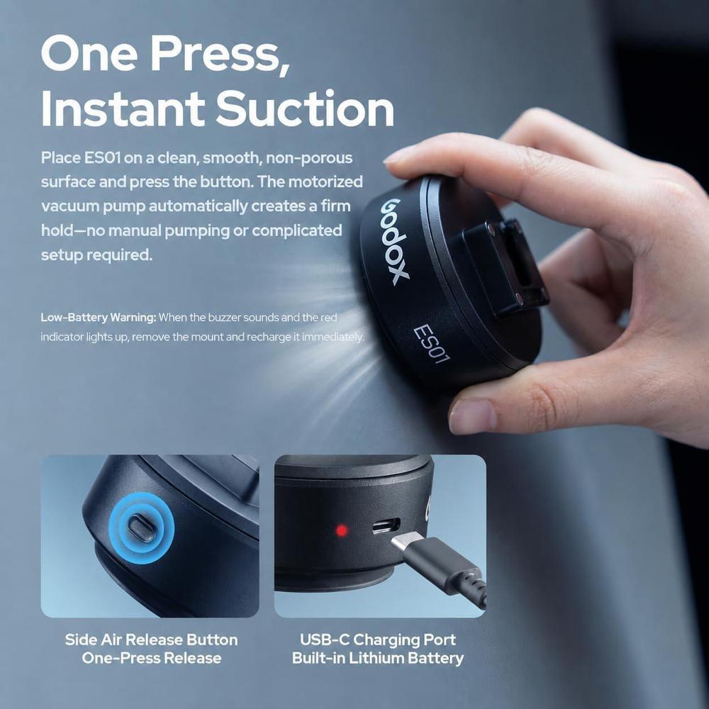 Photography Lighting Description - Supporto a ventosa motorizzato Godox ES01
