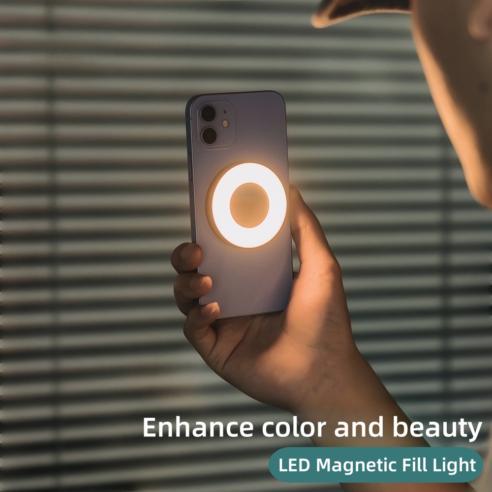 Photography Lighting Description - Mini luce LED magnetica per smartphone,