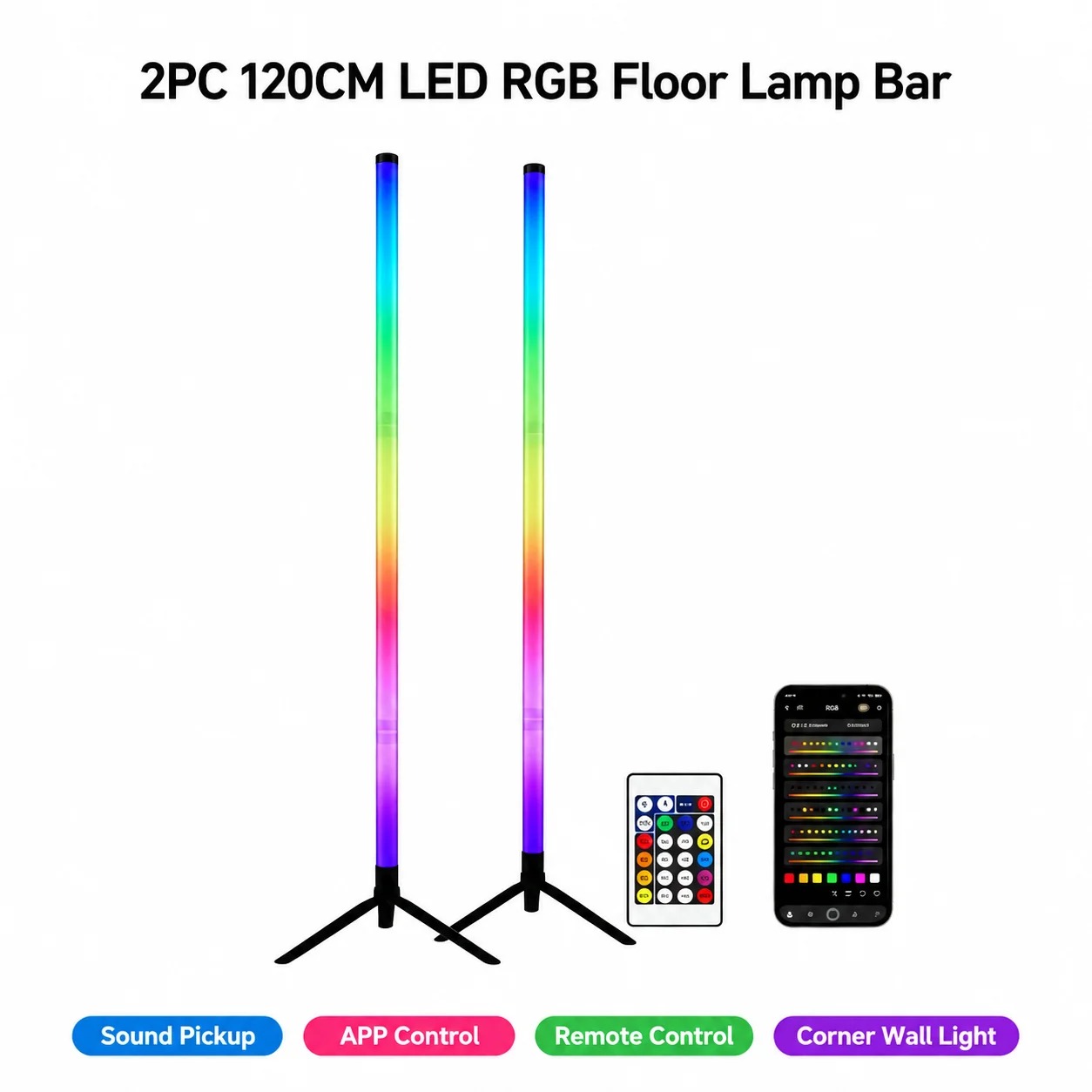 2 Pezzi Lampada da Terra RGB 1 - Photography Lighting Game recensione e prezzo