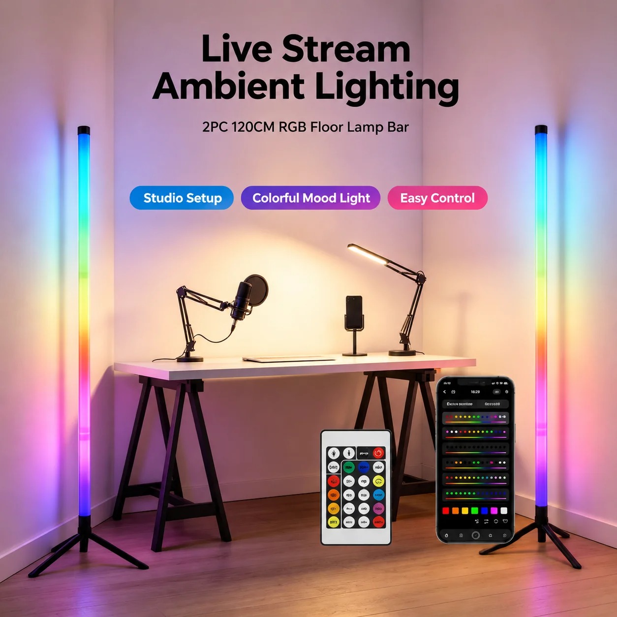 2 Pezzi Lampada da Terra RGB 1 - Photography Lighting Game recensione e prezzo